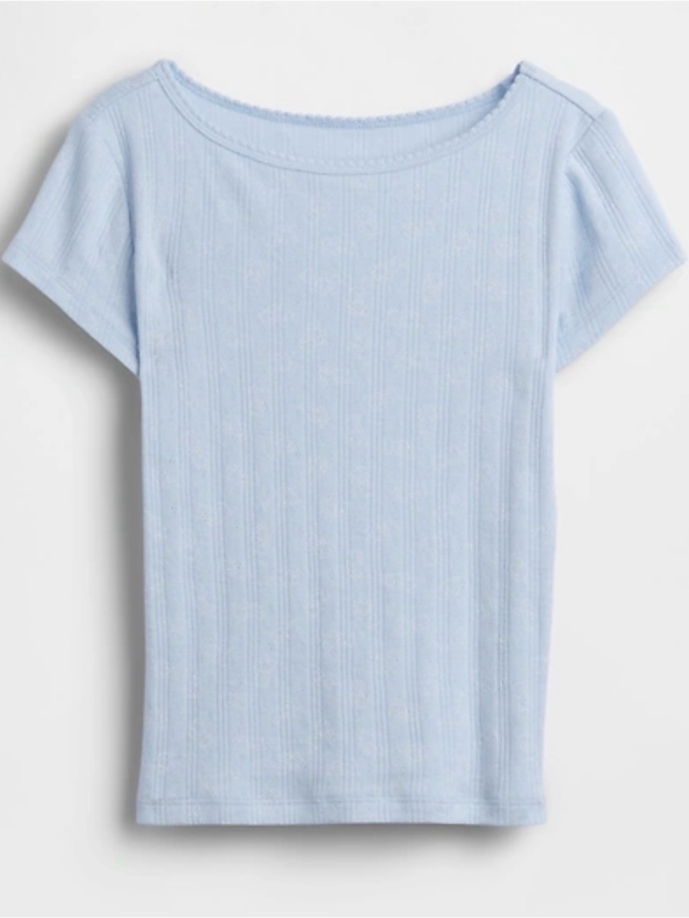 Kids Gap Pointelle Rib Fitted T-Shirt